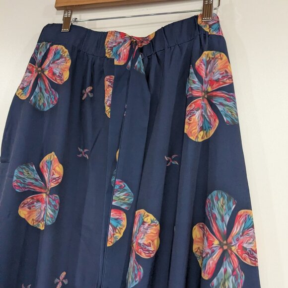 Unbranded Flower Print Top and Pants Set Navy Blue Size 4XL - Picture 7 of 7